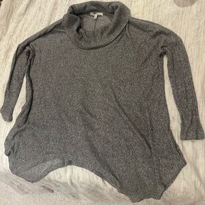 Express Charcoal Cowl Neck Sweater